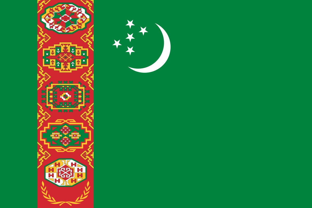 Флаг Туркменистана 2021
